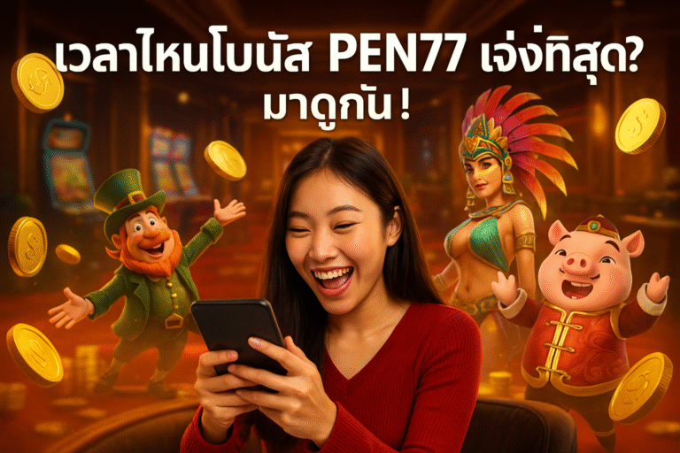 เวลาไหนโบนัส PEN77 เจ๋งที่สุด? มาดูกัน!