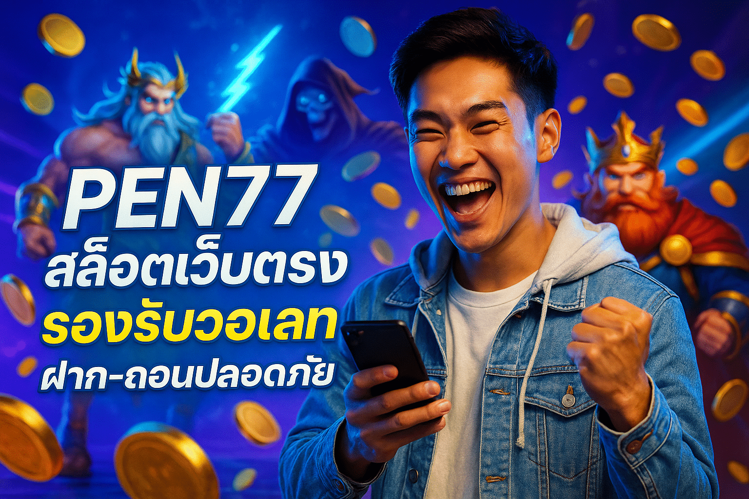 PEN77 สล็อตเว็บตรง รองรับวอเลท ฝาก-ถอนปลอดภัย