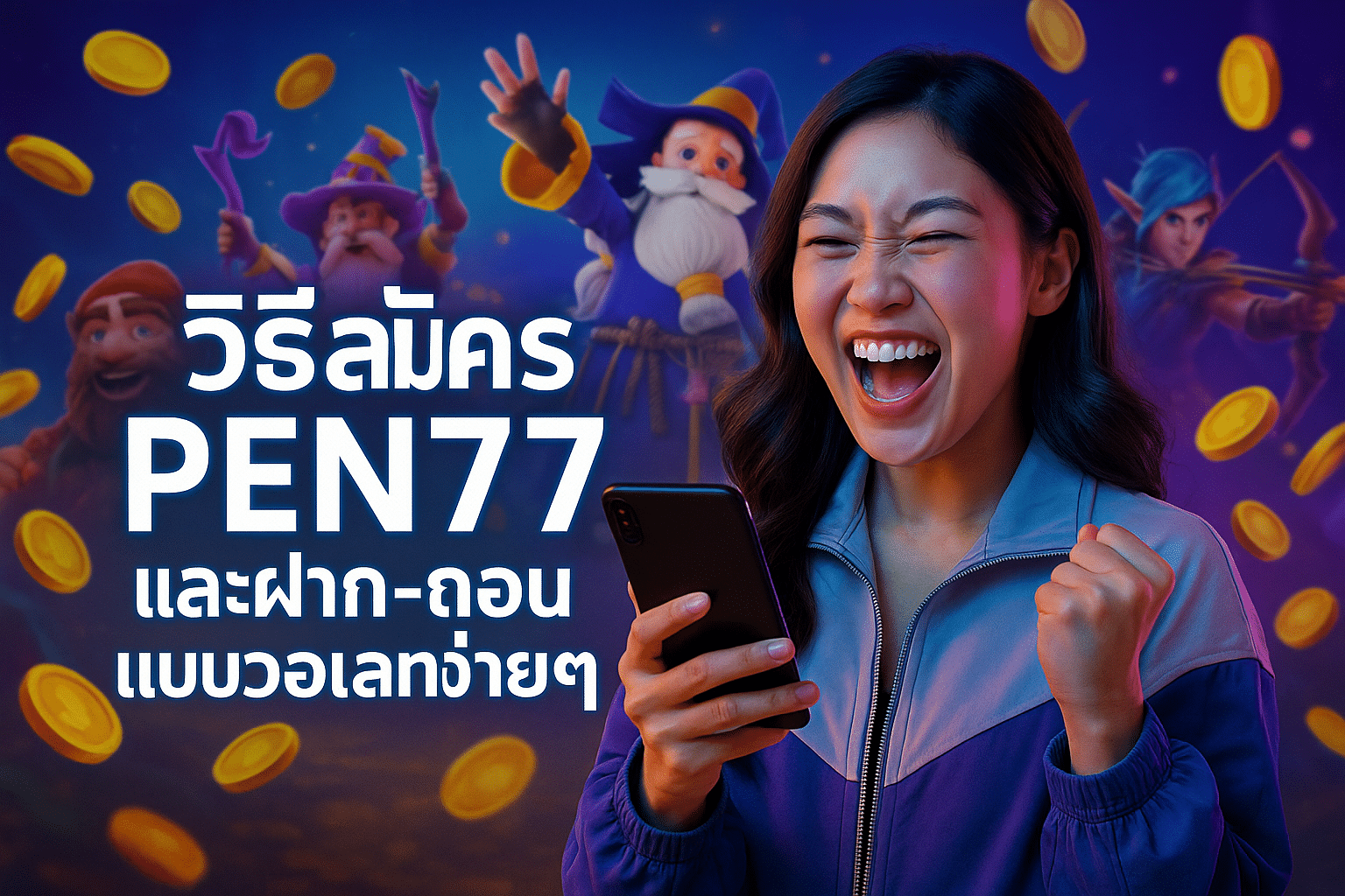 วิธีสมัคร PEN77 และฝาก-ถอนแบบวอเลทง่ายๆ
